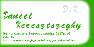 daniel keresztszeghy business card